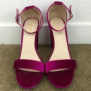 velvet heeled sandals